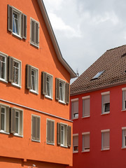 Bunte Altstadtfassaden Reutlingen