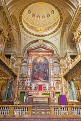 Poster TURIN, ITALY - MARCH 15, 2017:  The Main altar and presbytery of chruch Basilica Maria Ausiliatrice withe the painting by Tommaso Lorenzone (1824  - 1902). © Renáta Sedmáková