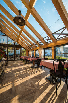 Skylihgt terrace of restaurant