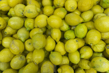 Collection of ripe lemons