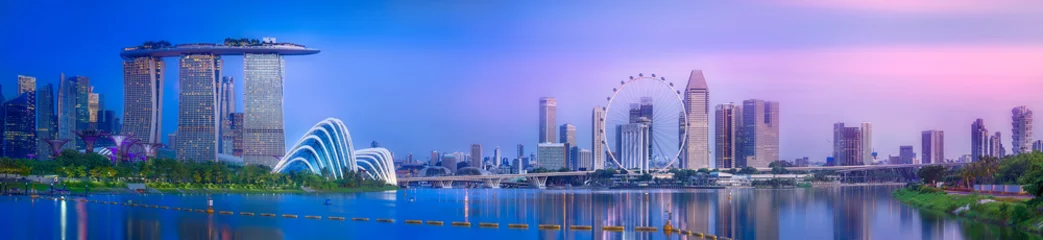 Fototapeten Hintergrund der Skyline von Singapur © boule1301