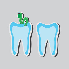  Tooth icon vector