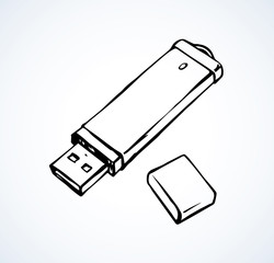 Flash drive. Vector drawing