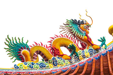 Fototapeta premium Dragon statue during the Chinese new year.