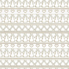 Seamless Christmas texture. Golden lines. .Geometric pattern