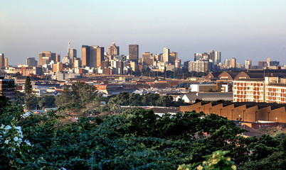 Durban, South Africa industrial cityscape