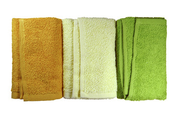 Colorful spa towels