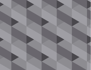 Vector seamless pattern with ribbon strokes and stripes. Geometry concept modern repeatable motif in black and gray colors.