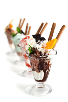 Various ice cream