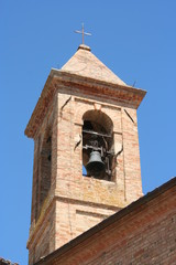Bell tower of Urbisaglia, Marche, central Italy