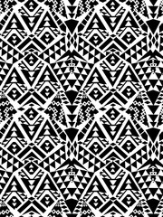 black and white Aztec design ~ seamless background