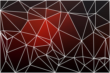 Red brown black geometric background with mesh.
