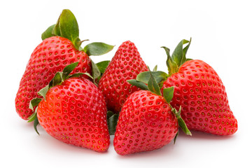 Strawberry isolated on white background. Fresh berry.