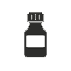 Medicine bottle vector icon.