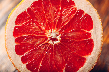 Half of Ripe Grapefruit.