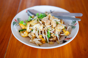 The one of Thailand's national main dish (PAT-THAI). Vegetarian Food healthy food