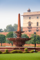 Fountain near Rashtrapati Bhavan,  the official home of the President of India