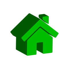 Home symbol. Flat Isometric Icon or Logo. 3D Style Pictogram for Web Design, UI, Mobile App, Infographic.