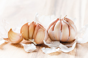 Organic garlic bulb