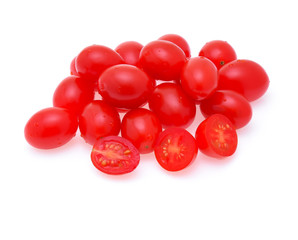 Tomato cherry isolated on white background.
