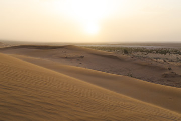 Fototapeta na wymiar evening time view of Maranjab Desert, Kashan, Iran