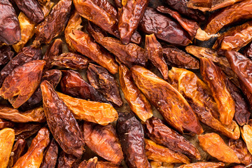 Texture of dry cayenne pepper