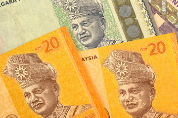 Close up Malaysia Ringgit currency note