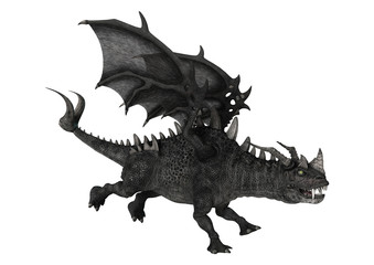 Fototapeta premium 3D Rendering Fantasy Dragon on White