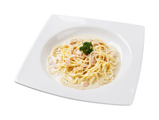 spaghetti carbonara sauce - die cut