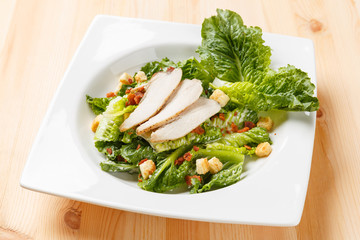 Caesar salad with chicken