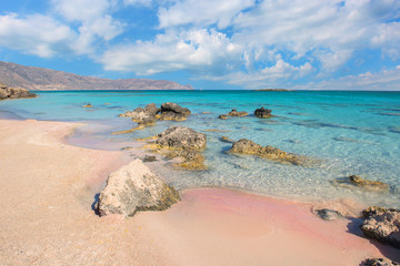 Famous Elafonisi beach on Greece island Crete