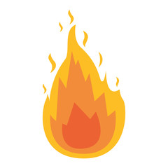 white background with flame icon vector illustration