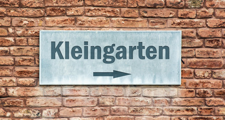 Fototapeta na wymiar Schild 225 - Kleingarten