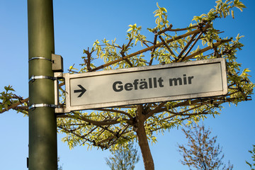 Schild 145 - Gefällt mir