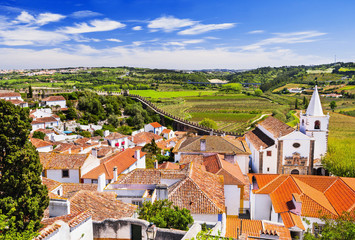 Fototapeta na wymiar View of Obidos city, Portugal