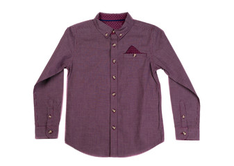 Brown shirt with a pattern, isolate