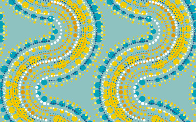 concept dot seamless pattern on tribal style. repeatable motif in modern india style for surface design