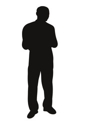 Vector, isolated silhouette of a man