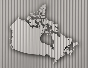 Karte von Kanada auf Wellblech