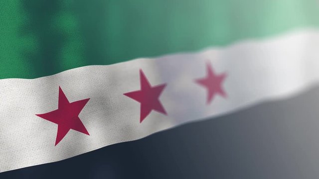 free Syria flag waving animated