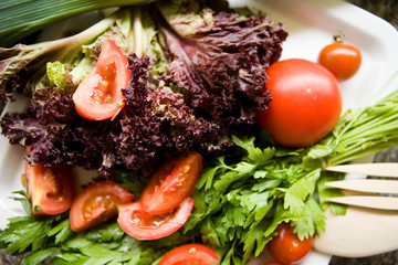 Fresh salad ingredients