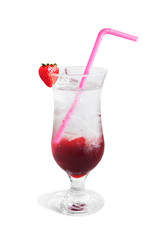 Soda cocktail on white
