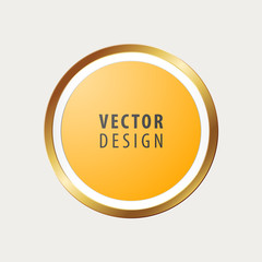 High Quality Luxury Frame on Gray Background . Vector Isolated Illustration