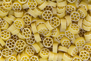 Background texture of pasta spaghetti raw close-up 