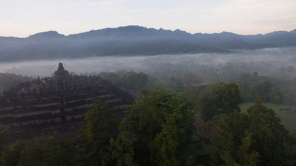 Fototapeta premium borobudur at dawn