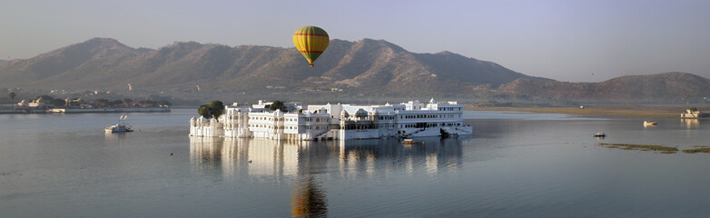 Panorama from the palace Jal Mahal (Water Palace), Jaipur, India