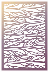 Vector Laser cut panel. Abstract Pattern template for decorative panel. Template for interior design - 158629798