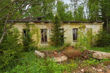 old abandoned house in woods
