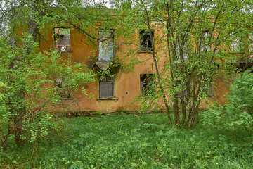 old abandoned house in woods