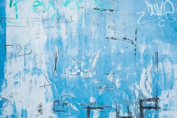 matière métal peinture bleu tag vieux skate park cité rue fond